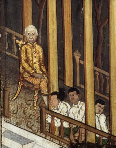 Portrait of Rama VI Viewing an Eclipse of the Sun in 1868 by Thai School