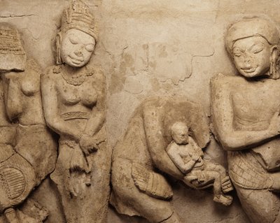 Relief, from Chedi Chula Pathom, Davaravati School by Thai School