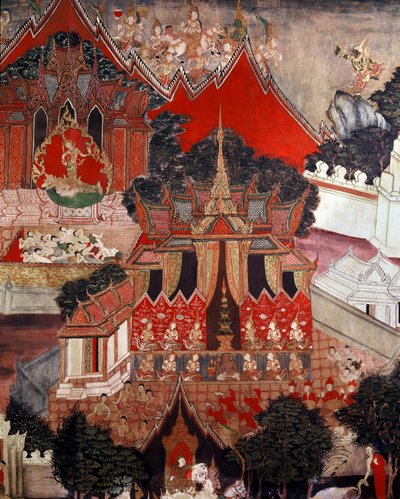 Scenes from the life of Buddha, mid 19th century by Thai School