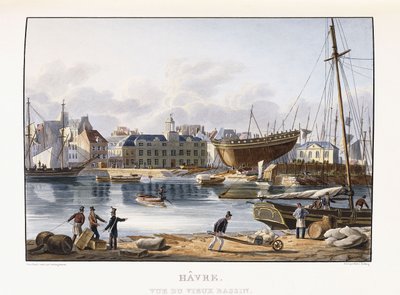 Le Havre, seen from the old dock, 1823-1826 by Thales Fielding