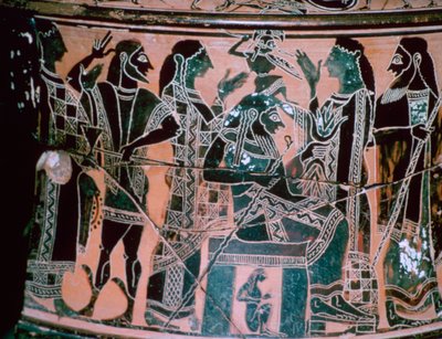 Black-figured Neck-Amphora Depicting the Birth of Athena by The Antimenes Painter