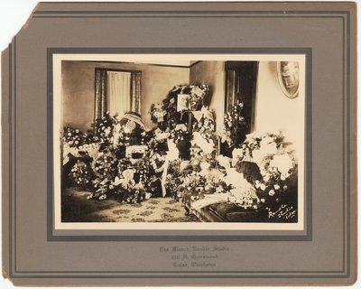 Photographic print of funeral floral arrangements for Samuel M. Jackson Jr. by The Blanch Randle Studio