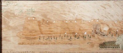 Sketch of the attack on Koonja, 3rd October 1824 by The Hon. Frederick Shore