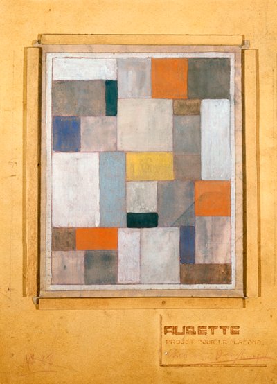 Aubette, design for the Stage, for Le Plafond, 1926 by Theo van Doesburg