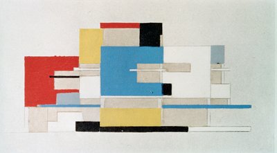 Colour study for architecture by Theo van Doesburg