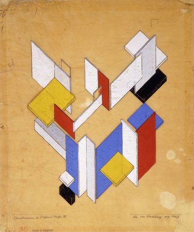 The Construction of Space-Time III, 1924 by Theo van Doesburg