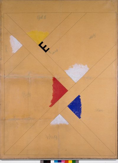 Unfinished poster for the Van Doesburg exhibition by Theo van Doesburg