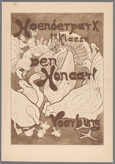 Poster for the Hoenderpark 1st class Den Honaart Voorburg by Theo van Hoytema (possibly)