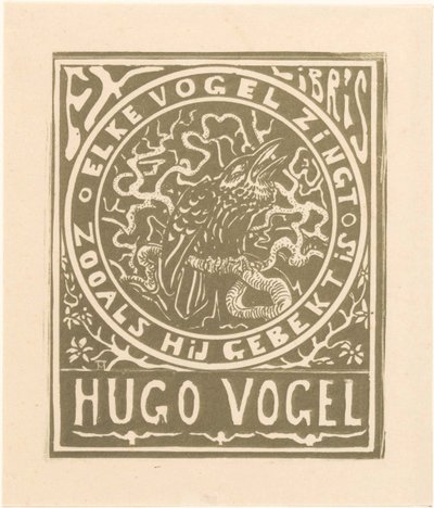 Ex Libris of Hugo Vogel by Theo van Hoytema