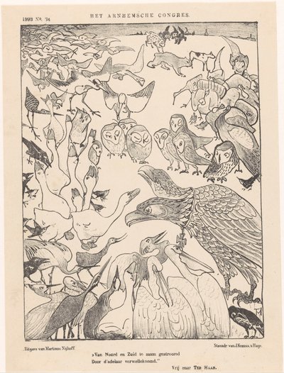 Two-headed Eagle Surrounded by Birds by Theo van Hoytema
