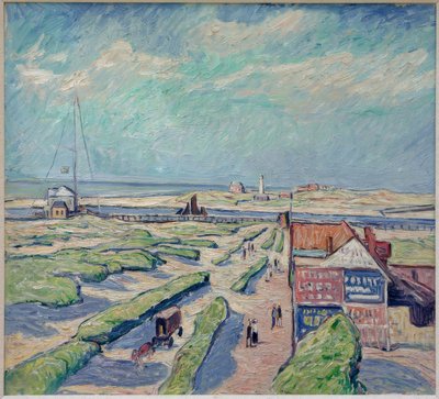 View of the Harbor Entrance in Nieuport by Theo von Brockhusen