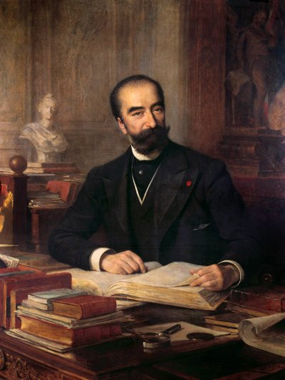 Portrait of Sadi Carnot (1837-1894) at his office, president from 1887 to 1894. Painting by Theobald Chartran (1849-1907) by Theobald Chartran