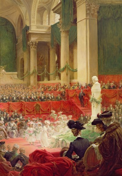 The Ceremony at the Pantheon to Celebrate the Centenary of the Birth of Victor Hugo by Theobald Chartran