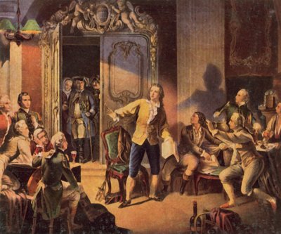 Schiller Reads His First Drama, “The Robbers” by Theobald Reinhold von Oer