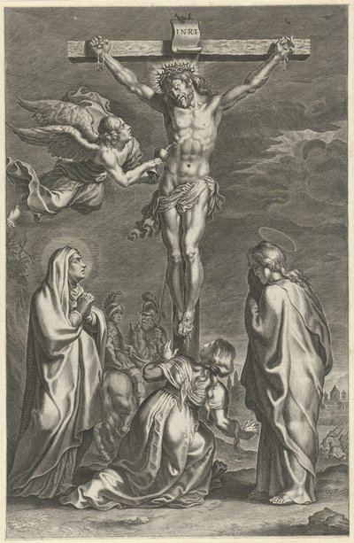 Christ on the Cross (Scenes from the Old and New Testament) by Theodoor Galle (possibly)