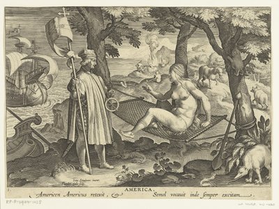 Amerigo Vespucci Sets Foot in America by Theodoor Galle