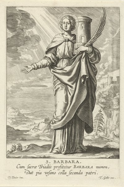 Saint Barbara (Female Saints series) by Theodoor Galle