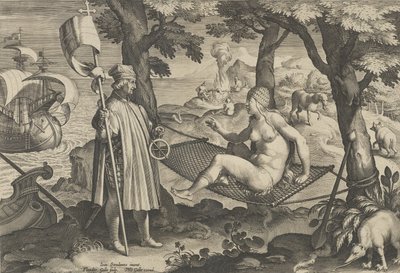 New Inventions of Modern Times [Nova Reperta], The Discovery of America, plate 1, ca. 1600 by Theodoor Galle