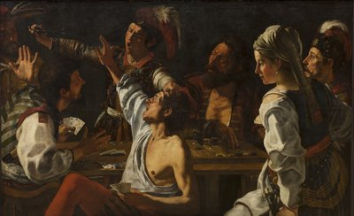 Card and Backgammon Players. Fight Over Cards by Theodoor Rombouts
