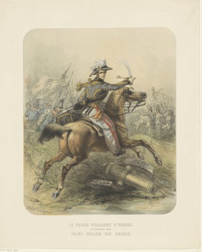 Equestrian Portrait of William II, King of the Netherlands by Theodoor Schaepkens