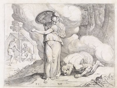Minerva Shows Ithaca to Odysseus (series title: The Works of Odysseus) by Theodoor van Thulden