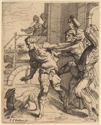 The Prodigal Son Driven from the Tavern by Theodoor van Thulden after Sir Peter Paul Rubens