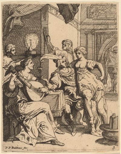 The Prodigal Wasting His Substance in the Tavern by Theodoor van Thulden after Sir Peter Paul Rubens