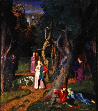 The Decameron, The Garden of the Villa by Theodor Baierl