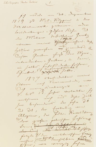 Page from Fontane