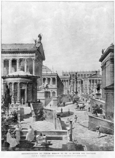 The Roman Forum of Antiquity, 1914 by Theodor Josef Hubert Hoffbauer