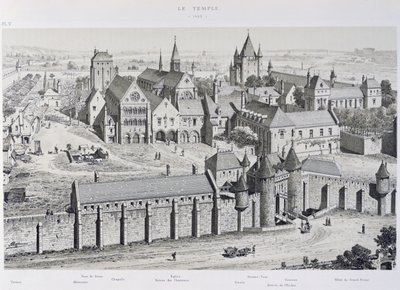 View of the Temple in 1450, illustration from 