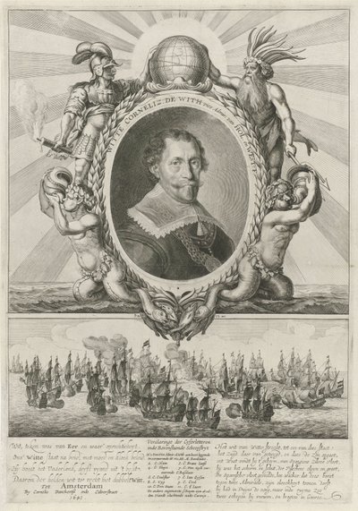Portrait of Witte Cornelisz. de With by Theodor Matham