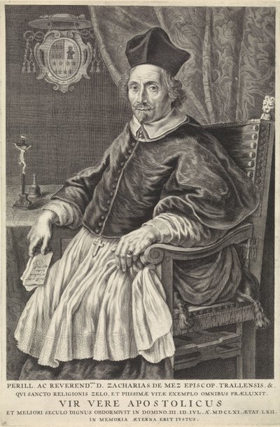 Portrait of Zacharias de Mez, Bishop of Tralles by Theodor Matham