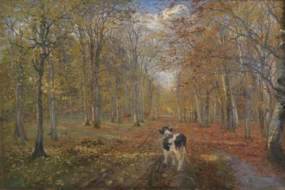 A Road in Dyrehaven. Autumn by Theodor Philipsen