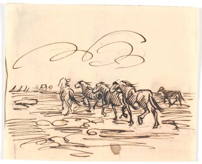 Trotting Horses by Theodor Philipsen