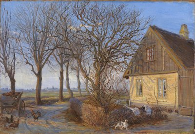 Outside a Farmhouse. Maglebylille by Theodor Philipsen