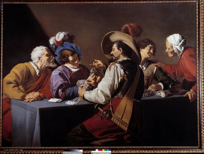 Card players, the brelan by Theodor Rombouts