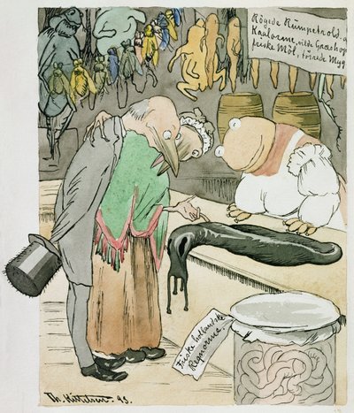 A Delicacy Shop by Theodor Kittelsen