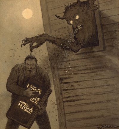 Fairy-tale Drawing by Theodor Severin Kittelsen