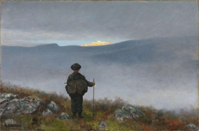 Far, far away Soria Moria Palace shimmered like Gold by Theodor Kittelsen