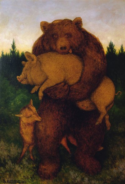 Flesh, said the bear by Theodor Kittelsen