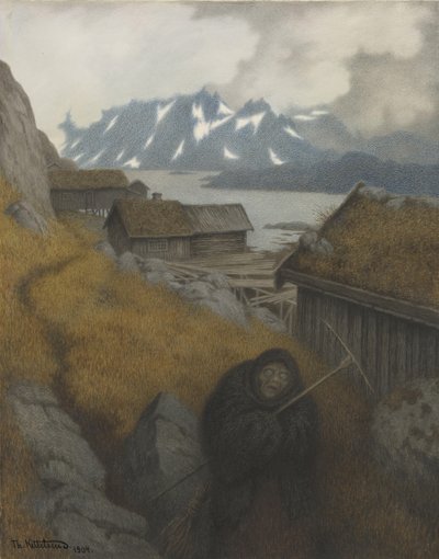 She covers the whole country by Theodor Kittelsen