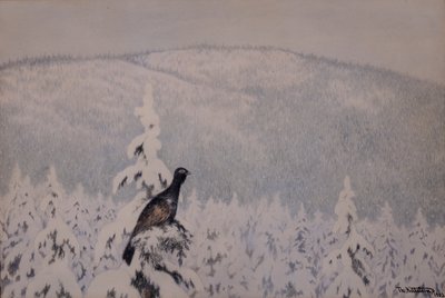 Snowing and Snowing by Theodor Kittelsen