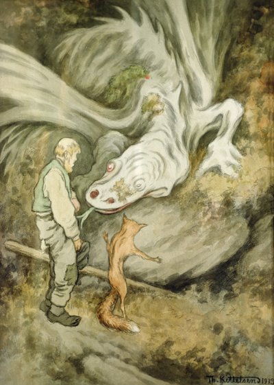 The world do not pay different my dear dragon by Theodor Kittelsen
