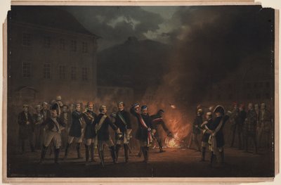 Torchlight Procession at Heidelberg on 30 January 1857 by Theodor Verhas