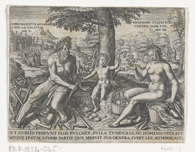 Boy blowing bubbles by Theodor de Bry (attributed to)