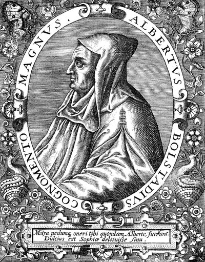 Albertus Magnus c1200-1280 German-born Dominican friar, late 16th century by Theodor de Bry