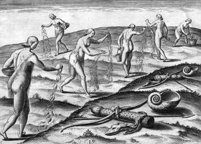 Ceremony of Women of the Potano Tribe by Theodor de Bry