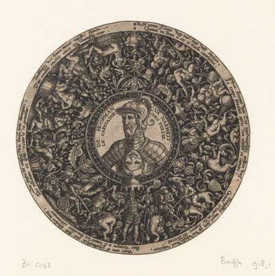 Medallion with Bust of the Captain of Folly, Theodor de Bry, ca. 1577 - ca. 1578 by Theodor de Bry