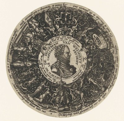 Medallion with Bust of the Captain of Wisdom, Theodor de Bry, ca. 1577 - ca. 1578 by Theodor de Bry